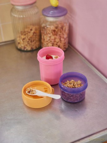 Rice - Granola Container 400 ml/Lid Soft Pink 250 ml
