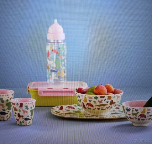 Rice - Melamine Bowl Small 300 ml Pink Sweet Jungle Print