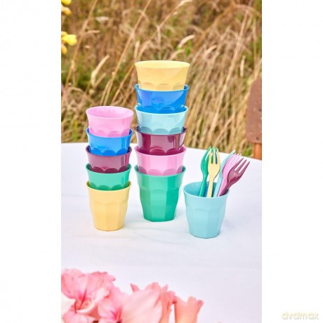Rice - Melamine Cups - Assorted Colors - Small - 160 ml - 6 Pack