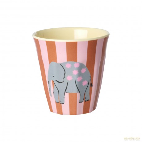Rice - Melamine Cups with Fun Fair Prints - Pink - Small