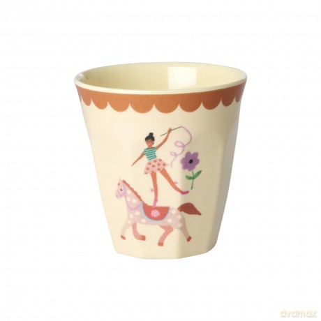 Rice - Melamine Cups with Fun Fair Prints - Pink - Small