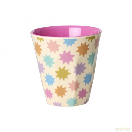 Rice - Melamine Cups with Fun Fair Prints - Pink - Small
