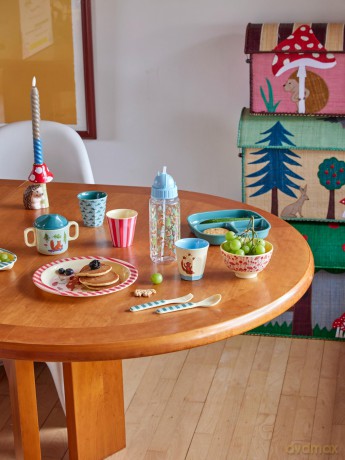 Rice - Melamine Cups with Happy Forest Prints - Pink - Small
