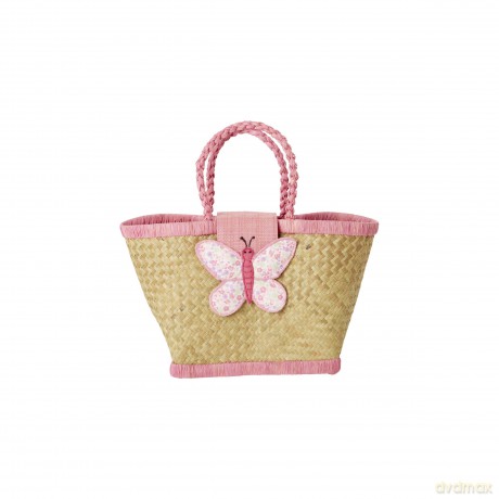 Rice - Raffia Kids Bag with Butterfly Closing - (KIBAG-BUTI)