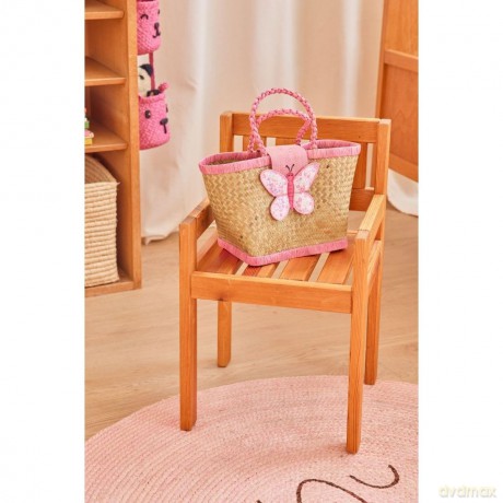 Rice - Raffia Kids Bag with Butterfly Closing - (KIBAG-BUTI)
