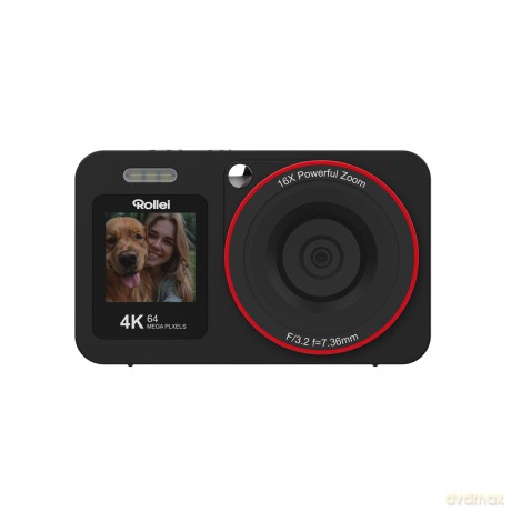 Rollei - Compactline Dual Screen Digital Camera - 64 MP - 4K