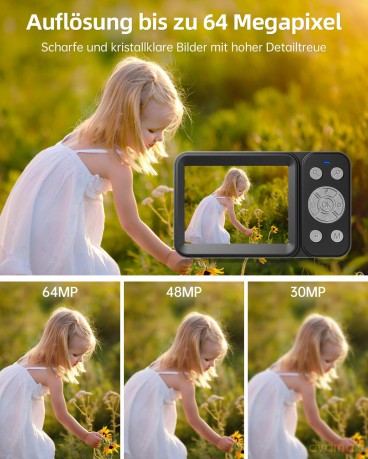 Rollei - Compactline Dual Screen Digital Camera - 64 MP - 4K