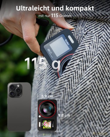 Rollei - Compactline Dual Screen Digital Camera - 64 MP - 4K