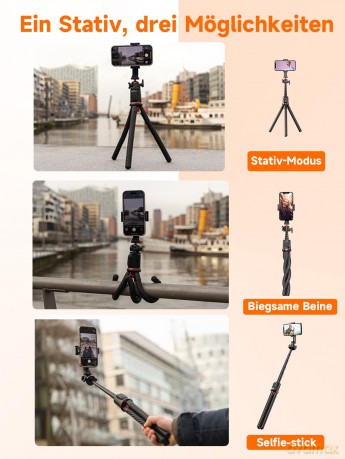 Rollei - Flexible tripod i Monkeypod I Easy Creator - Height: 25 cm (min) to 46 cm (max)