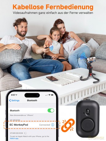 Rollei - Flexible tripod i Monkeypod I Easy Creator - Height: 25 cm (min) to 46 cm (max)