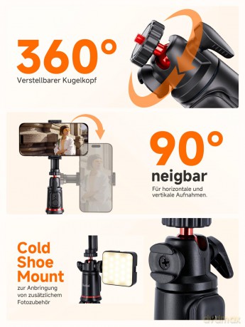 Rollei - Flexible tripod i Monkeypod I Easy Creator - Height: 25 cm (min) to 46 cm (max)