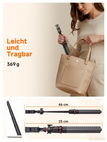 Rollei - Flexible tripod i Monkeypod I Easy Creator - Height: 25 cm (min) to 46 cm (max)