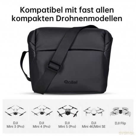 Rollei - Fotoliner Drone Bag - Black - Approx. 28 x 20 x 12 cm