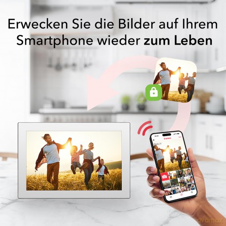 Rollei - Smarter picture frame - 10 Diagonal - WiFi - App Control - Model - Model 101 - White