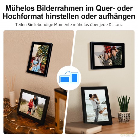 Rollei - Smarter picture frame - 10 Diagonal - WIFI - App Control - Model 100 black
