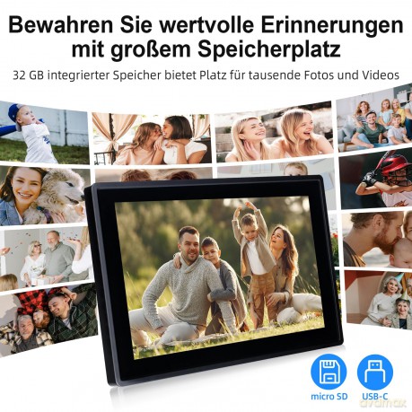 Rollei - Smarter picture frame - 10 Diagonal - WIFI - App Control - Model 100 black