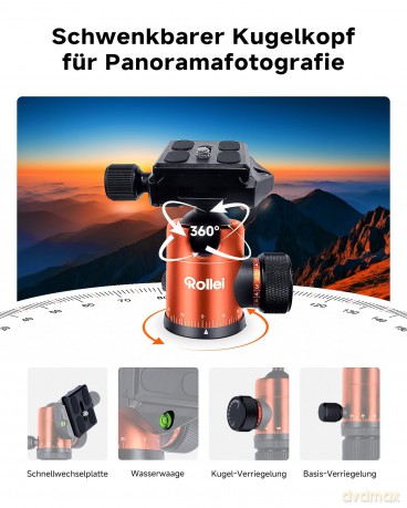 Rollei - Tripod C5i Carbon, Orange