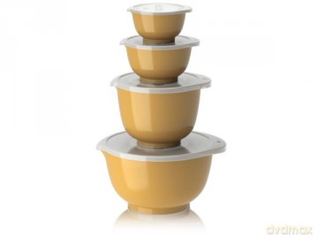 Rosti - Margrethe Bowls - Set of 4 + Lids (Curry)