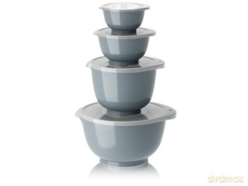 Rosti - Margrethe Bowls - Set of 4 + Lids (Dusty Blue)