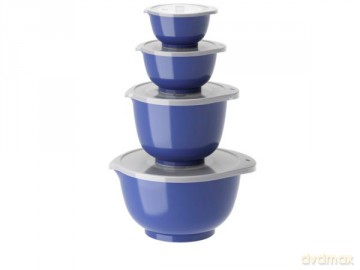 Rosti - Margrethe Bowls - Set of 4 + Lids (Electric Blue)