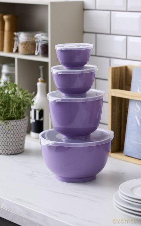 Rosti - Margrethe Bowls - Set of 4 + Lids (Lavender)