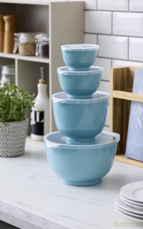 Rosti - Margrethe Bowls - Set of 4 + Lids (Nordic Green)