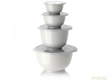 Rosti - Margrethe Bowls - Set of 4 + Lids (White)
