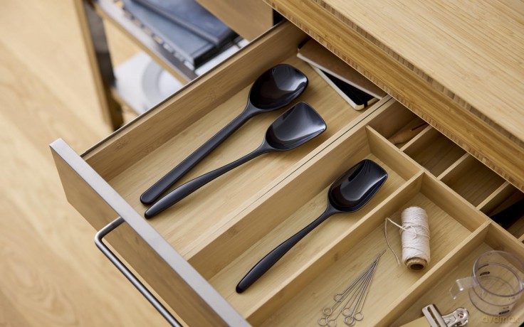 Rosti - NEW Classic kitchen spoons, Set of 3 - Carbon Black