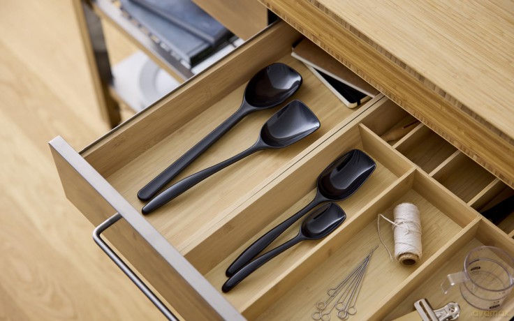 Rosti - NEW Classic kitchen spoons, Set of 4 - Carbon black