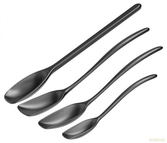 Rosti - NEW Classic kitchen spoons, Set of 4 - Carbon black
