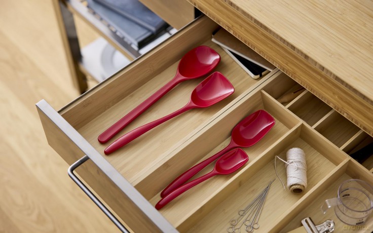 Rosti - NEW Classic kitchen spoons, Set of 4 - Red