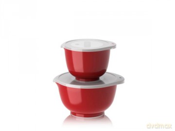 Rosti - NEW Margrethe bowls, Set of 2 + lids - Red