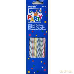 Party Świeczki Mikado 24 Sztuk/24cm Cienkie [SZKOŁA]