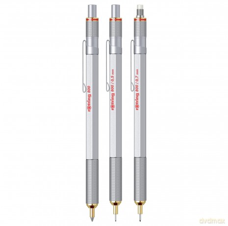 Rotring - rOtring 800 Ballpoint Pen - Black Ink - Silver Barrel