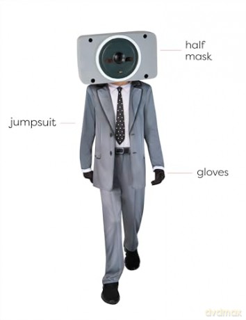 Rubies - Skibidi Toilet Child Costume - Speakerman (122 cm)