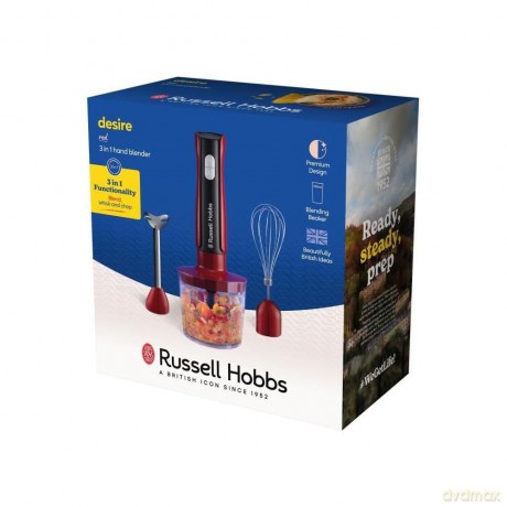 Russell Hobbs - Desire 3 in 1 Hand Blender - Black/Red - 600ml