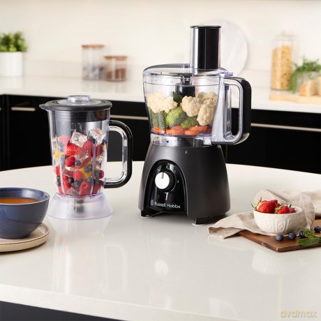 Russell Hobbs - Food Processor - Matte Charcoal - 2.3L Bowl, 1.5L Jug Blender