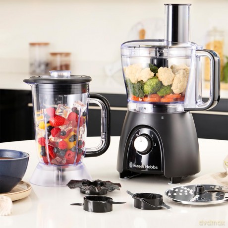 Russell Hobbs - Food Processor - Matte Charcoal - 2.3L Bowl, 1.5L Jug Blender