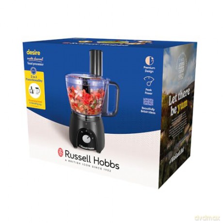 Russell Hobbs - Food Processor - Matte Charcoal - 2.3L Bowl, 1.5L Jug Blender