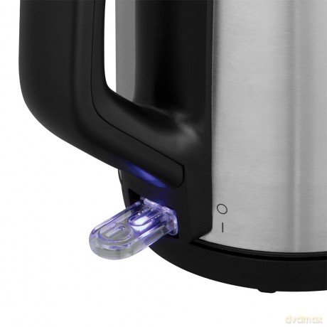 Russell Hobbs - Heaton Brushed Kettle - Brushed Stainless Steel with Black Accents - 1.7L