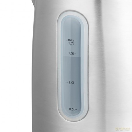 Russell Hobbs - Heaton Brushed Kettle - Brushed Stainless Steel with Black Accents - 1.7L