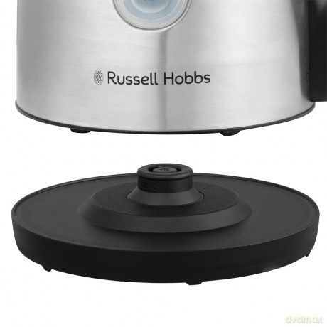 Russell Hobbs - Heaton Brushed Kettle - Brushed Stainless Steel with Black Accents - 1.7L