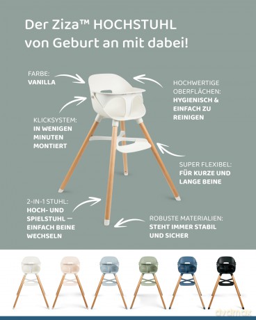 SAFE - Ziza Seat High Chair - Creamy