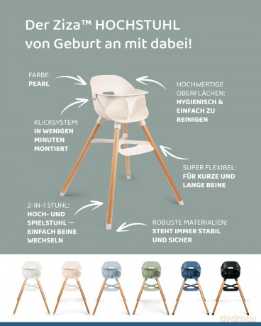 SAFE - Ziza Seat High Chair - Deli Rose