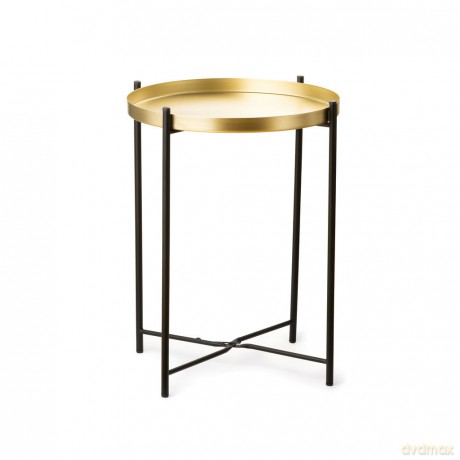 Scandinavian Collection - Tray Table - Gold - 35 cm in Diameter and 47 cm in Height