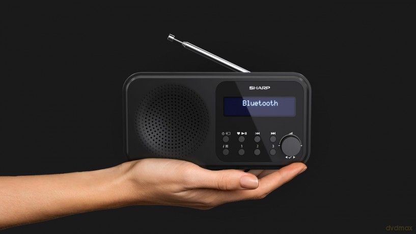 Sharp - Tokyo Portable Digital and FM Radio - Black Midnight