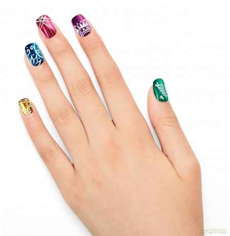 Shimmer 'n Sparkle - Metallic Rainbow Nail Art (65540)