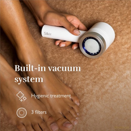 Elektryczny pilnik do stóp Silk'n - VacuPedi Electric Callus Remover with Built-in Vacuum (Silver)