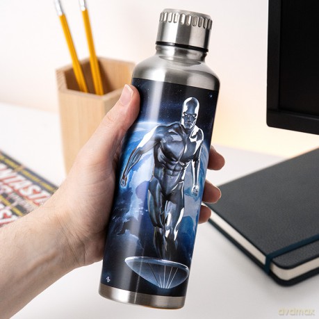 Silver Surfer Metal Water Bottle