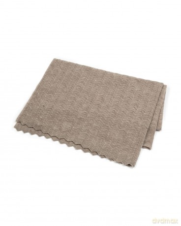 Smallstuff - Baby Blanket Fishbone Merino Wool - Nature
